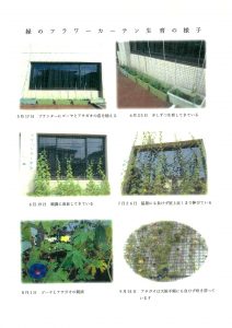 緑のフラワーカーテン